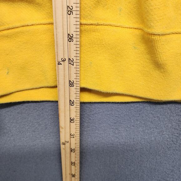 Champion Reverse Weave Sweatshirt Mens XXL 2XL Yellow Heavyweight Distressed - Picture 7 of 15